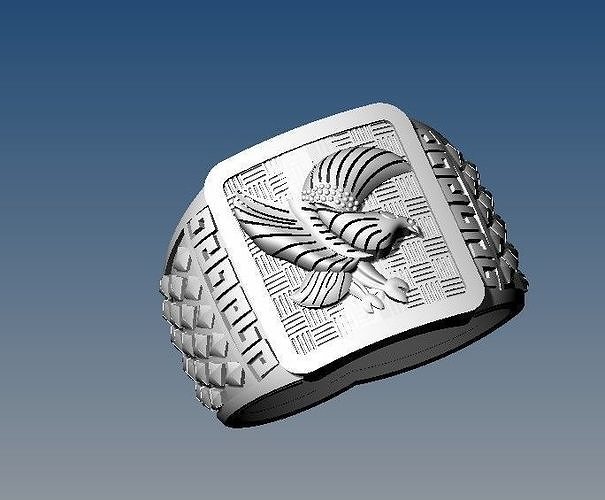 Gold American Eagle Ring for Men