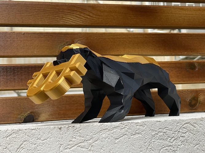 Bitcoin Low Poly Honeybadger