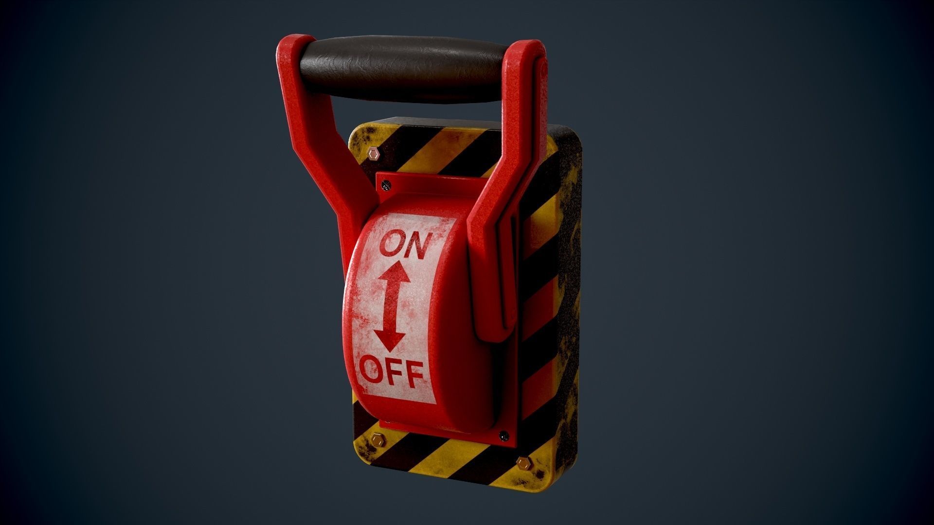 3D model Sci Fi Red Lever power switch VR / AR / lowpoly CGTrader