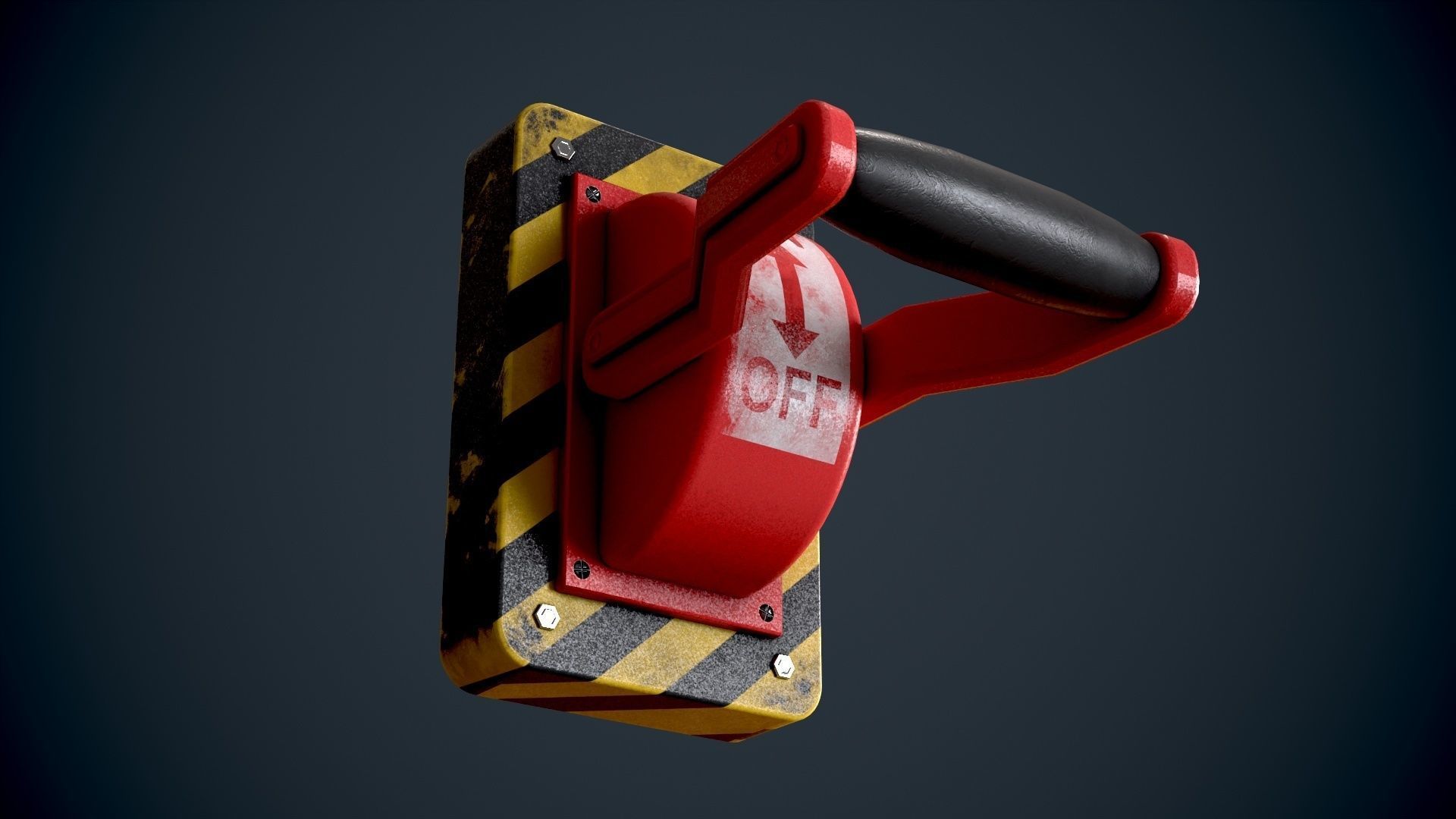3D model Sci Fi Red Lever power switch VR / AR / low-poly | CGTrader