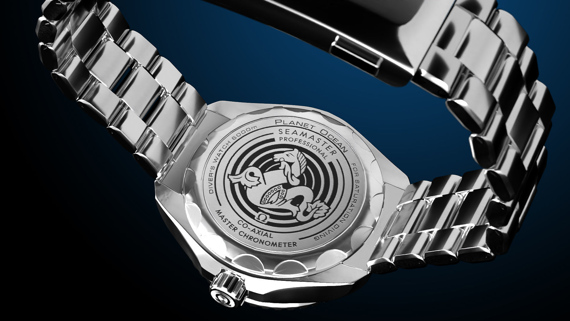OMEGA Seamaster Watches Clock 3D model CGTrader