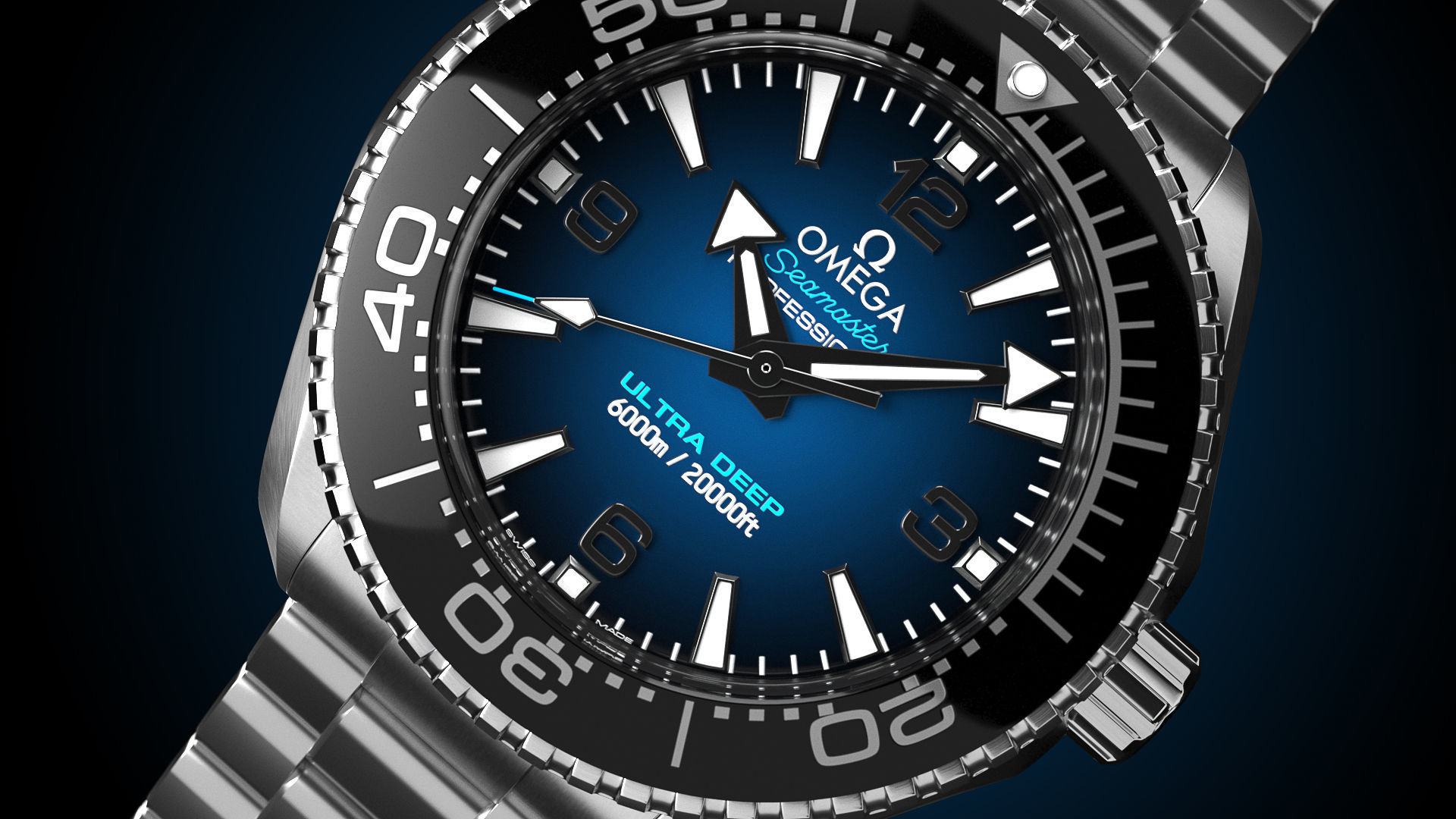OMEGA Seamaster Watches Clock 3D model CGTrader