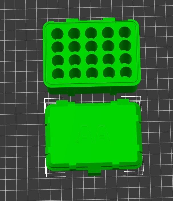 AA battery box 3D model 3D printable CGTrader