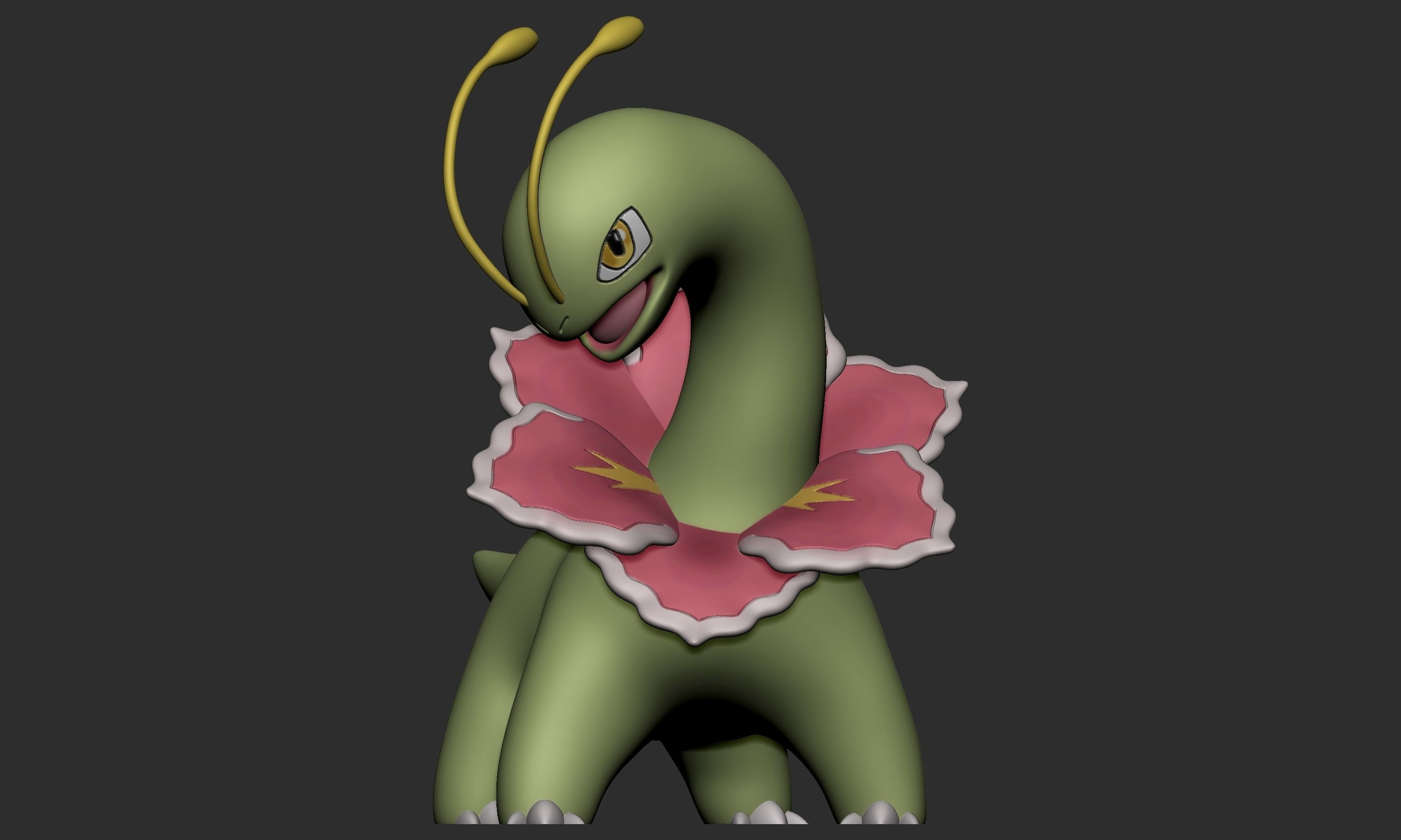 Pokemon - Meganium with 2 poses 3D model 3D printable | CGTrader