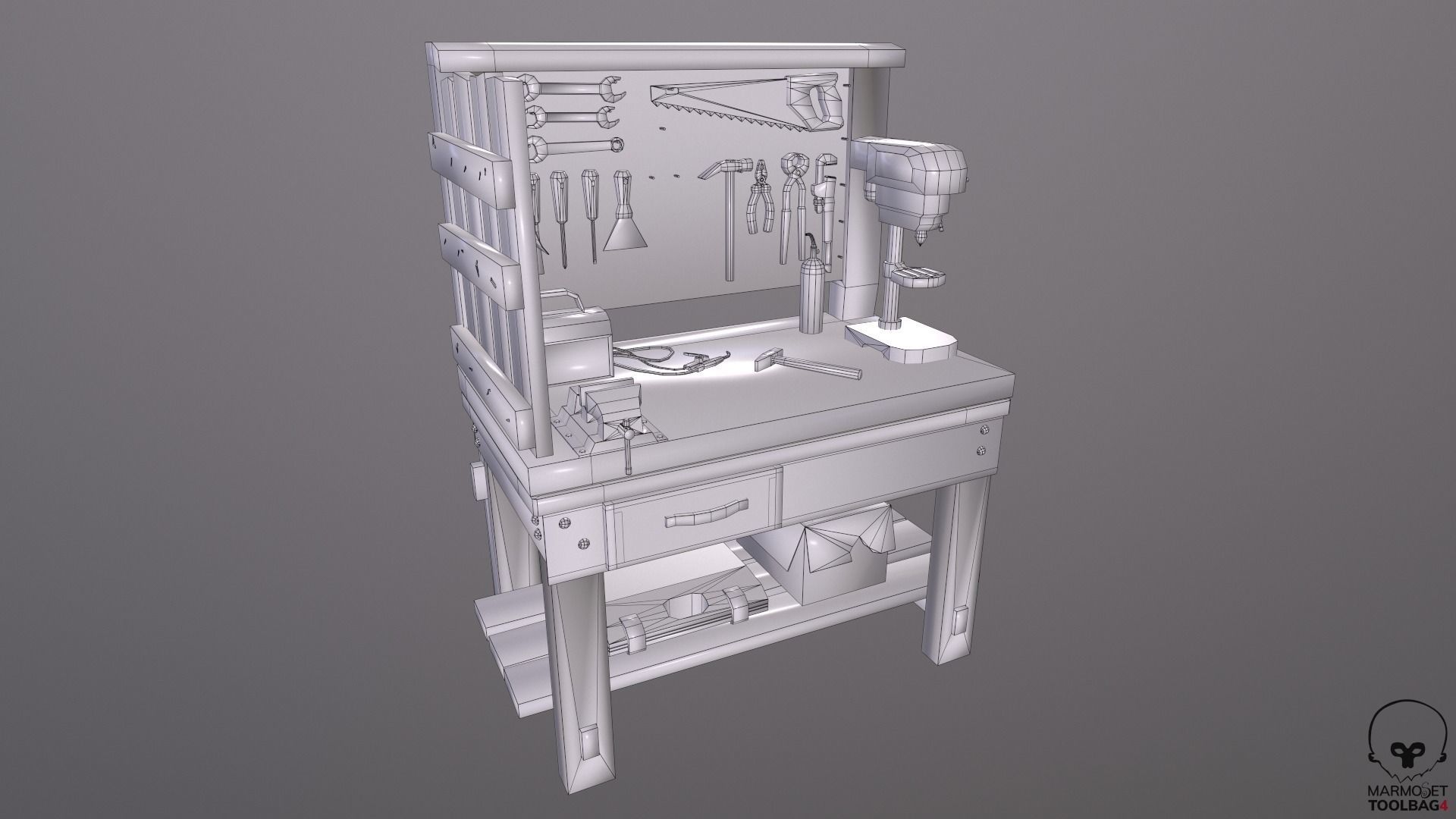 3D model Workbench VR / AR / low-poly | CGTrader
