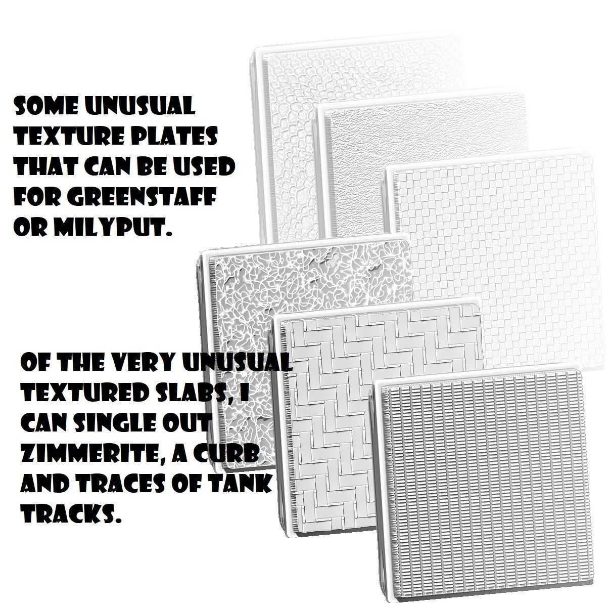 texture plates 3D model 3D printable | CGTrader