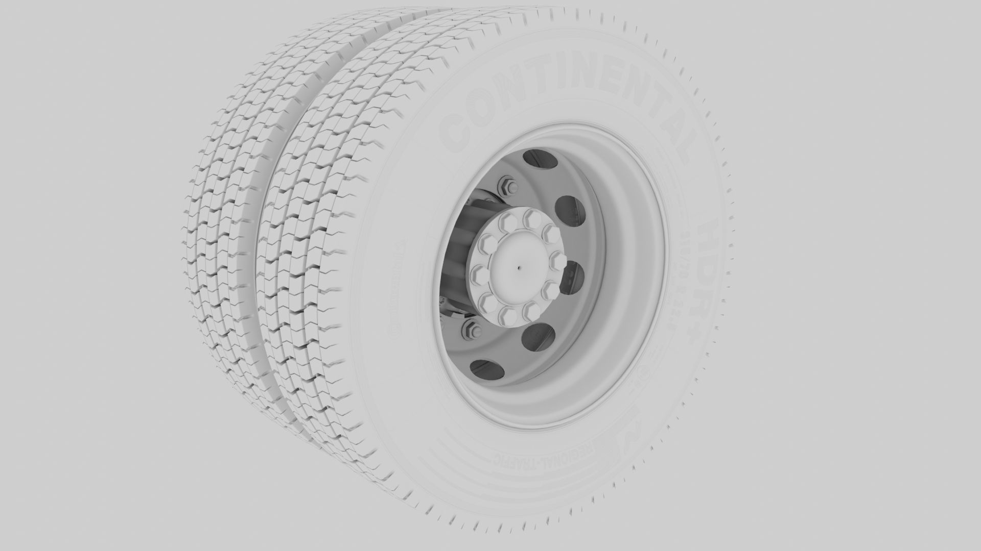 3D model Truck Wheel Game Ready Model VR / AR / lowpoly CGTrader