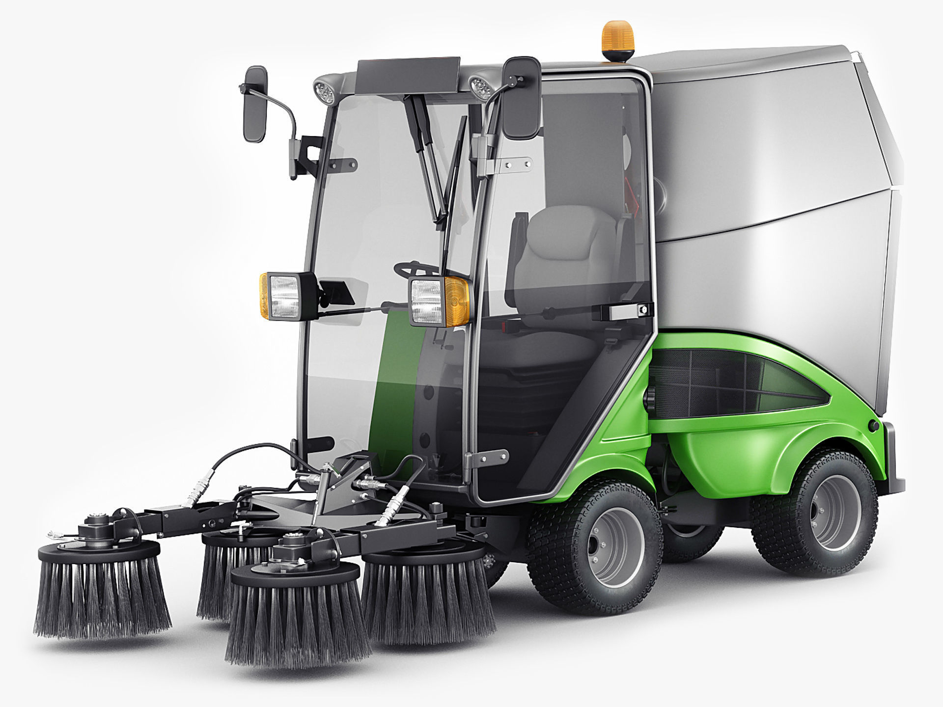Compact Street Sweeper 3D model | CGTrader