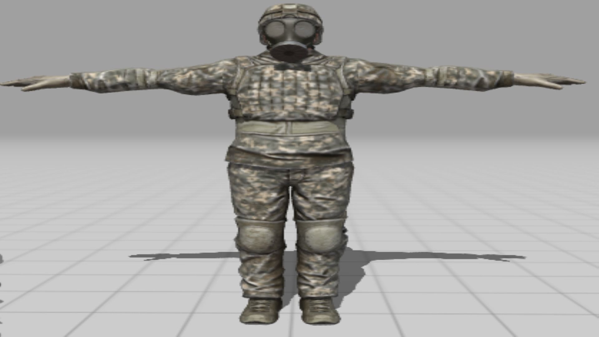 3D model soldier in a gas mask VR / AR / low-poly | CGTrader