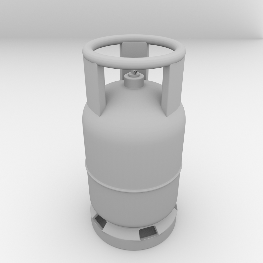 Gas Cylinder 3D model CGTrader