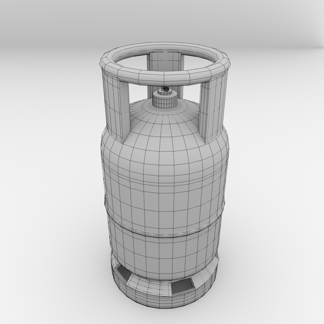 Gas Cylinder 3D Model 3DS FBX BLEND DAE