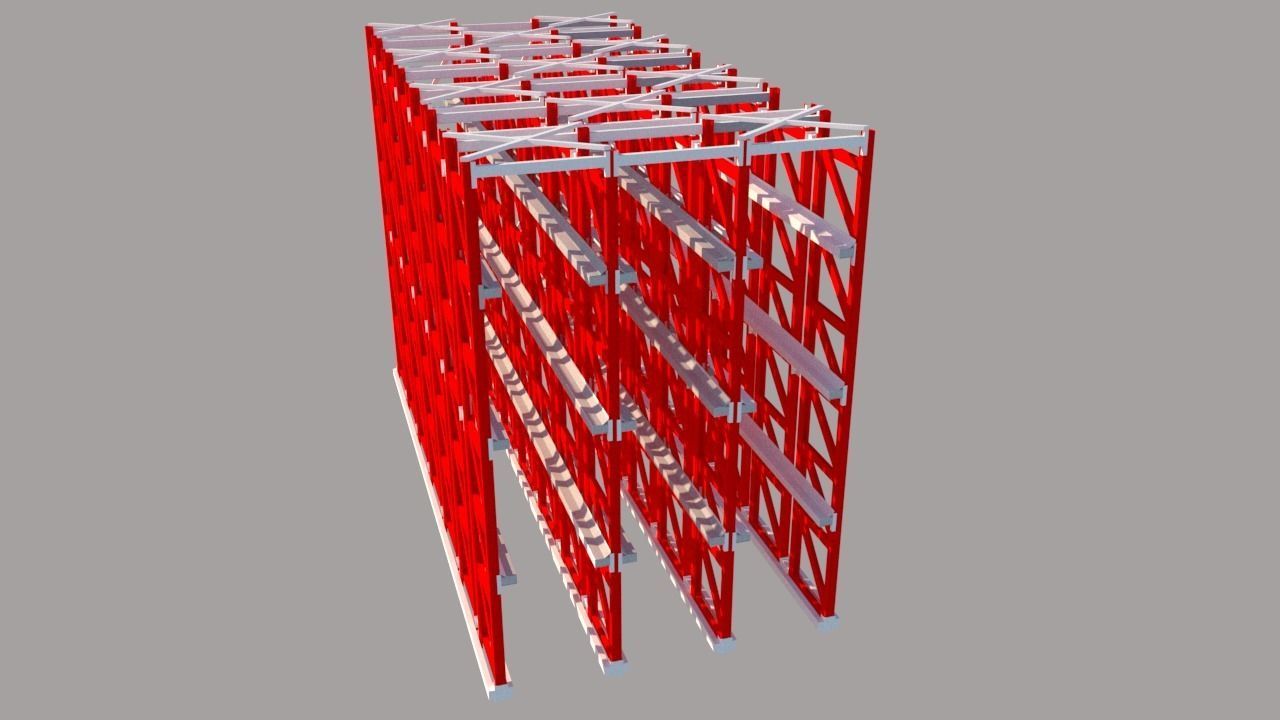 Drive in rack system 3D model | CGTrader