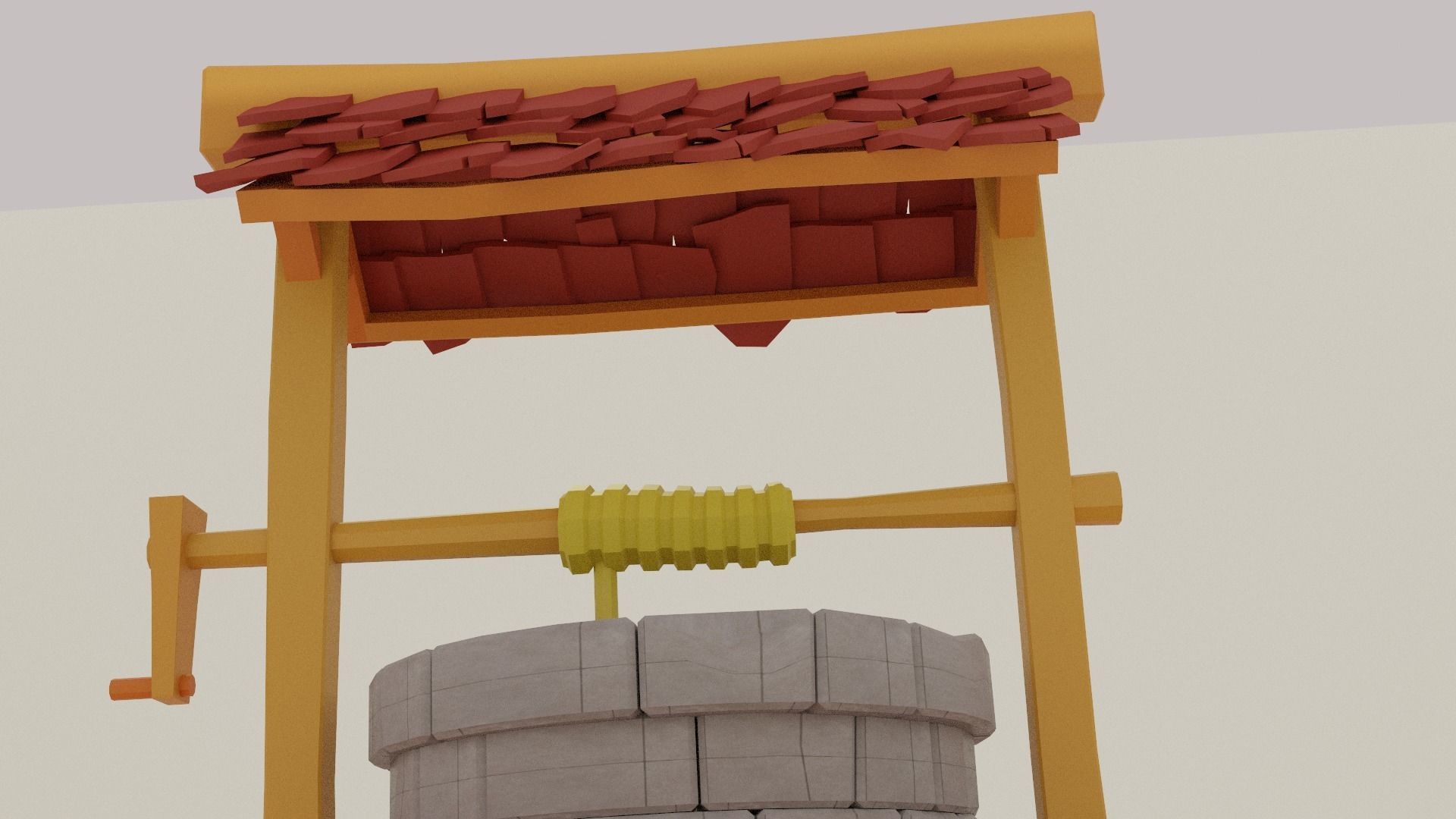 3D model Low Poly Well Simple Well Blender Well Well Modelling VR