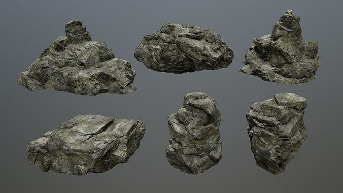 rocks Low-poly 3D model