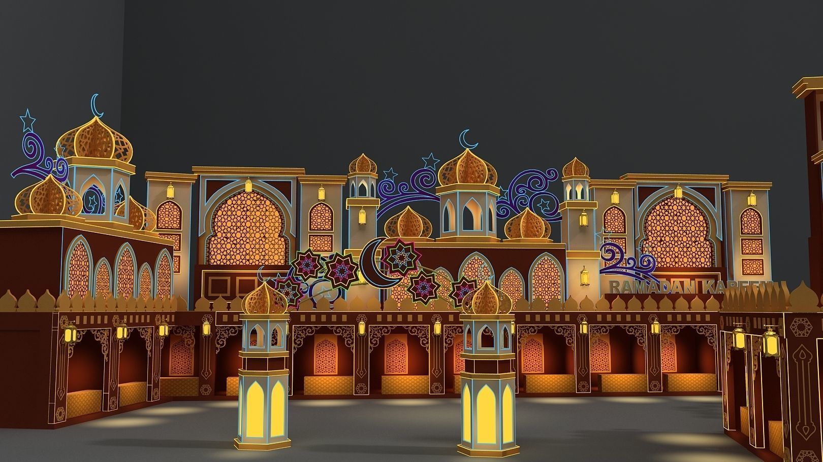 Arabic theme market design 3D model | CGTrader