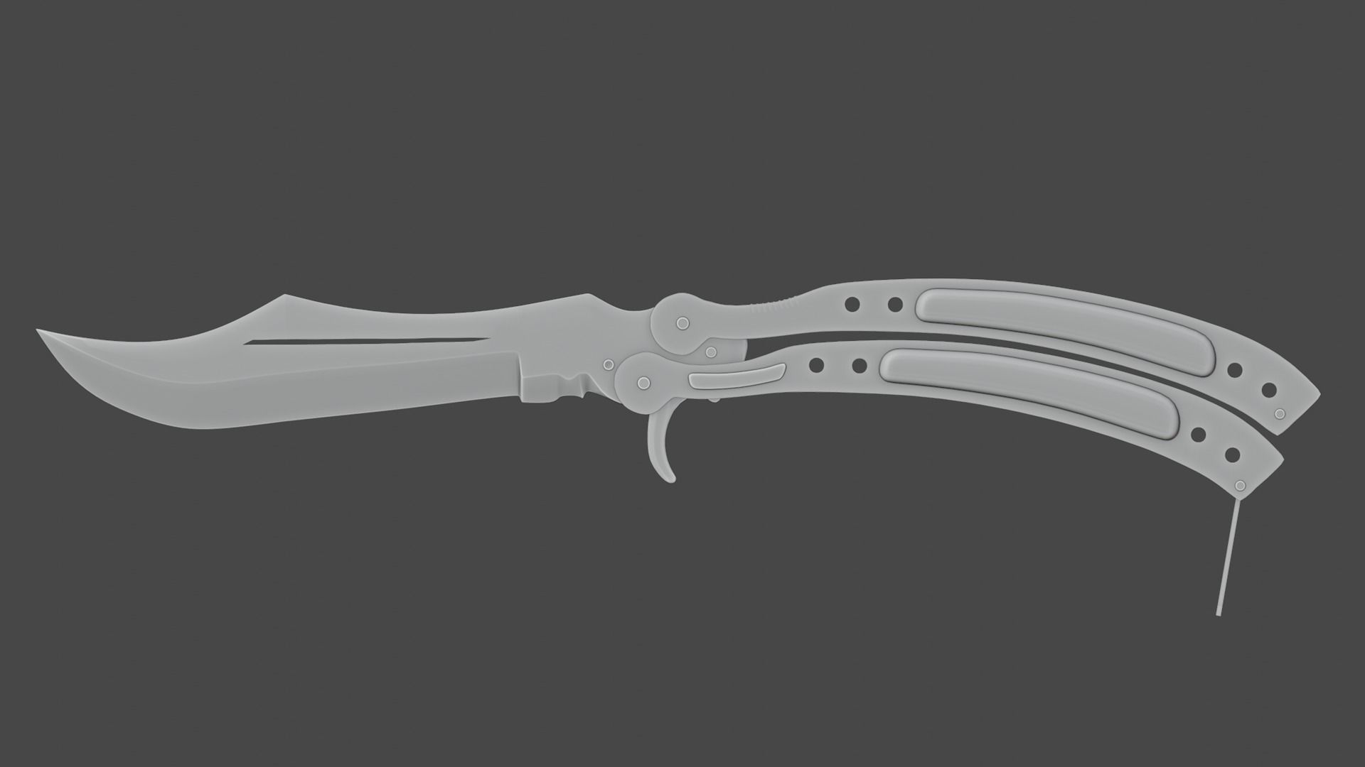 3D model Butterfly knife CSGO desert life VR / AR / low-poly | CGTrader