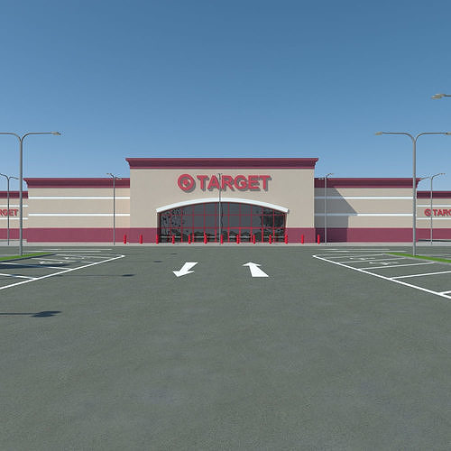 Target with Parking Lot 3D model CGTrader