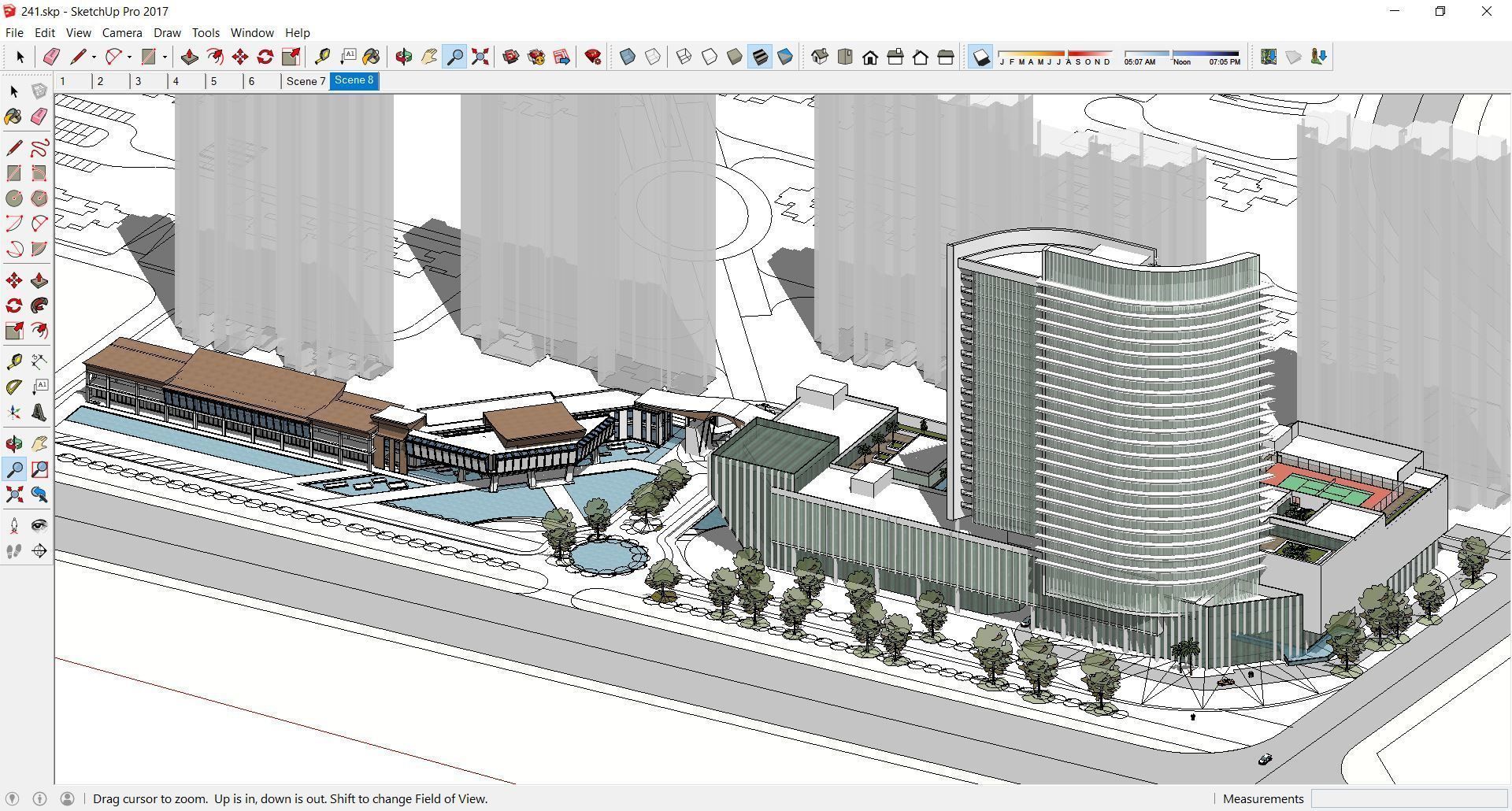 Sketchup Commercial Office Complex 241 3D model | CGTrader