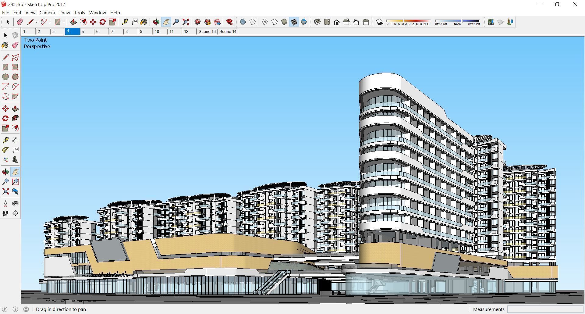 Sketchup Commercial Office Complex 245 3D model | CGTrader
