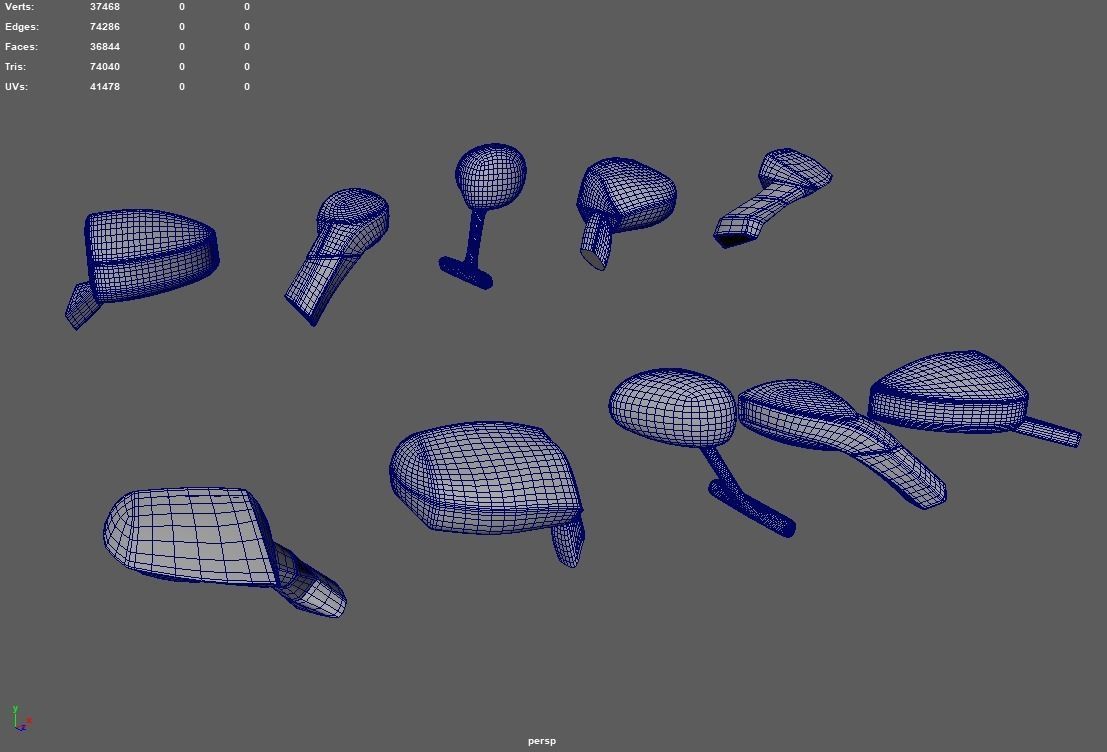 3D model Car Side View Mirrors VR / AR / lowpoly CGTrader
