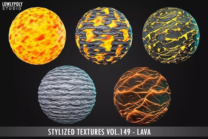 Texture Lava Vol 149 - Stylized Textures VR / AR / low-poly | CGTrader