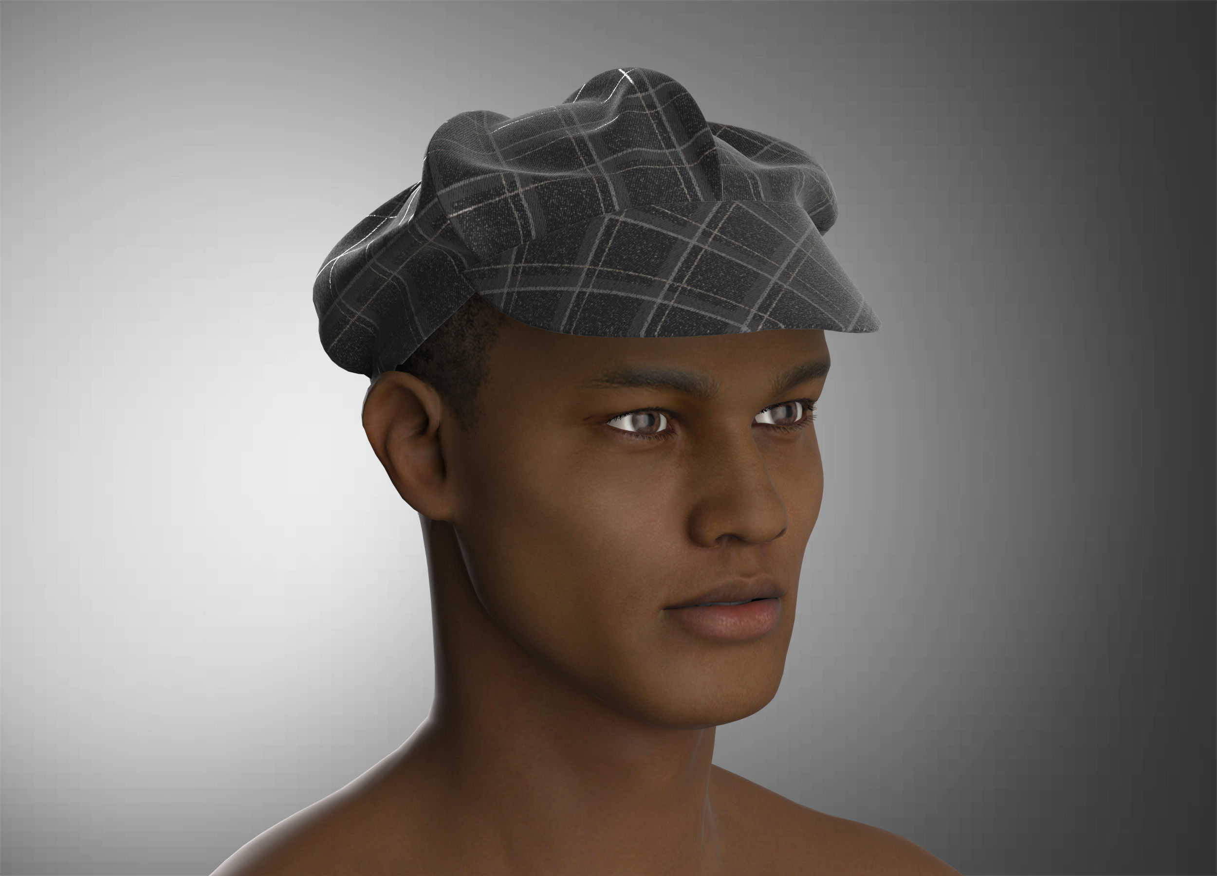 Newsboy hat 3D model CGTrader