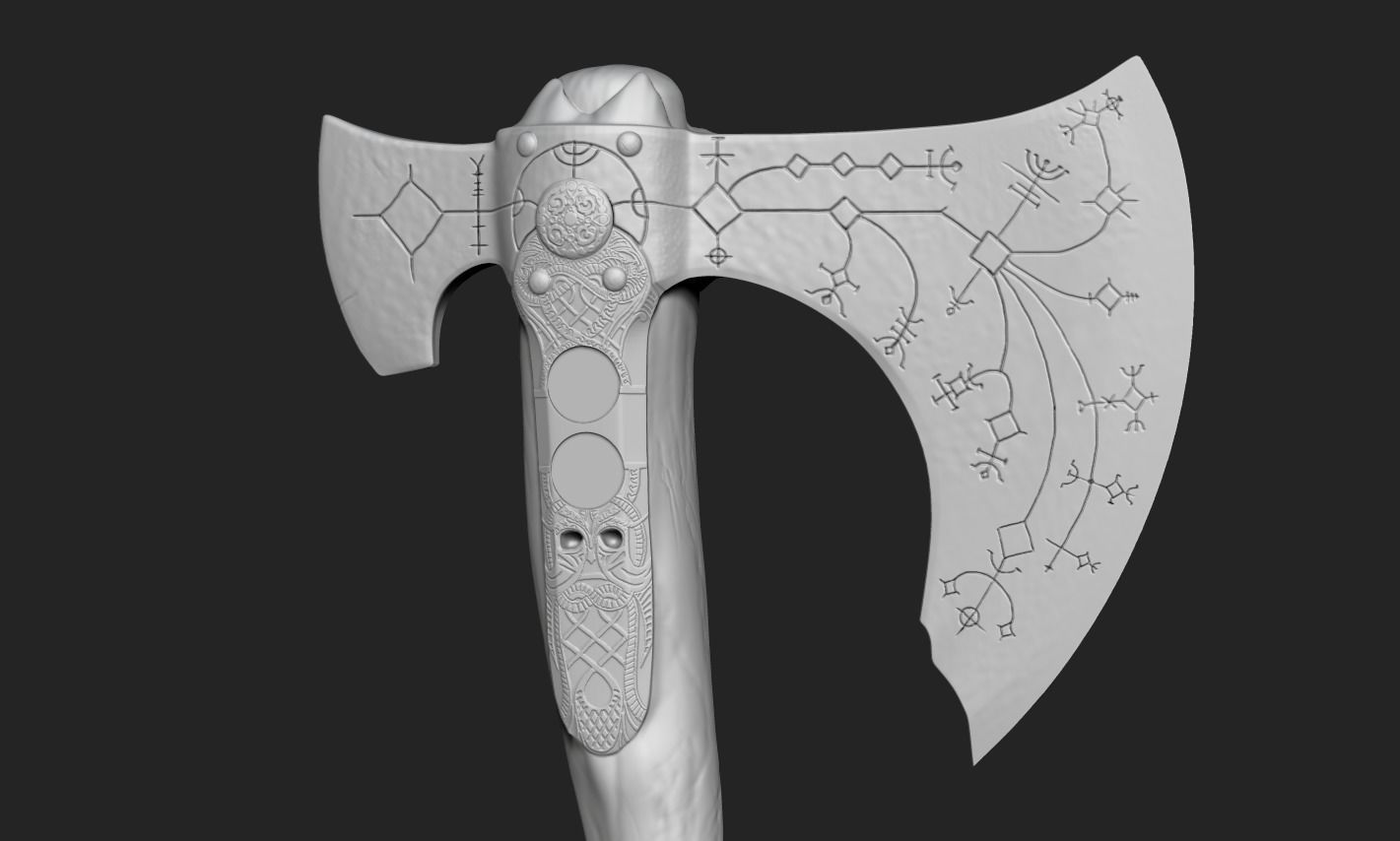 Leviathan Axe God of War Kratos Axe 3D model 3D printable CGTrader
