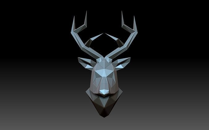 Head deer 3D model 3D printable | CGTrader