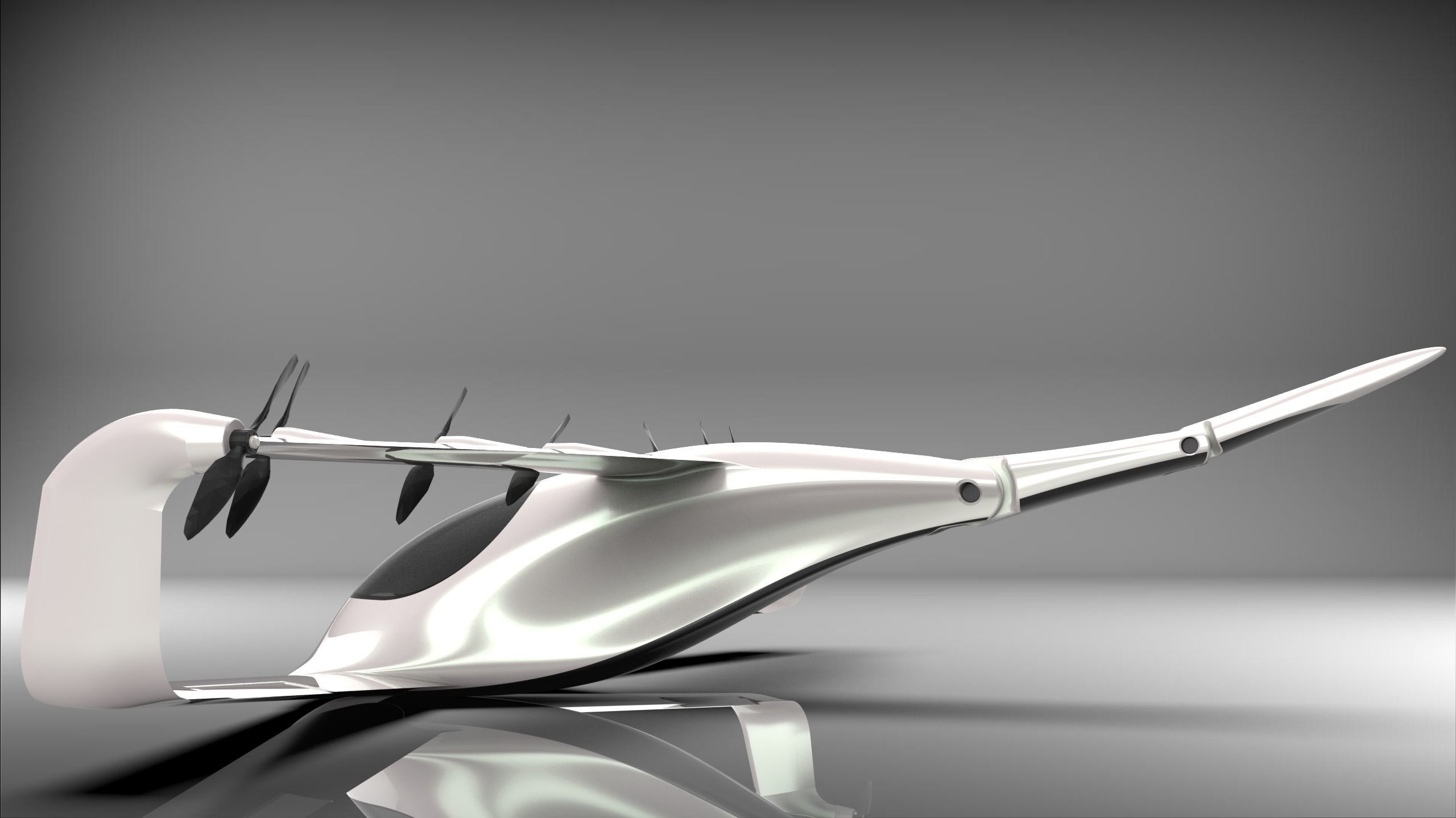 Electric Airplane DesignConcept 7 3D model 3D printable CGTrader