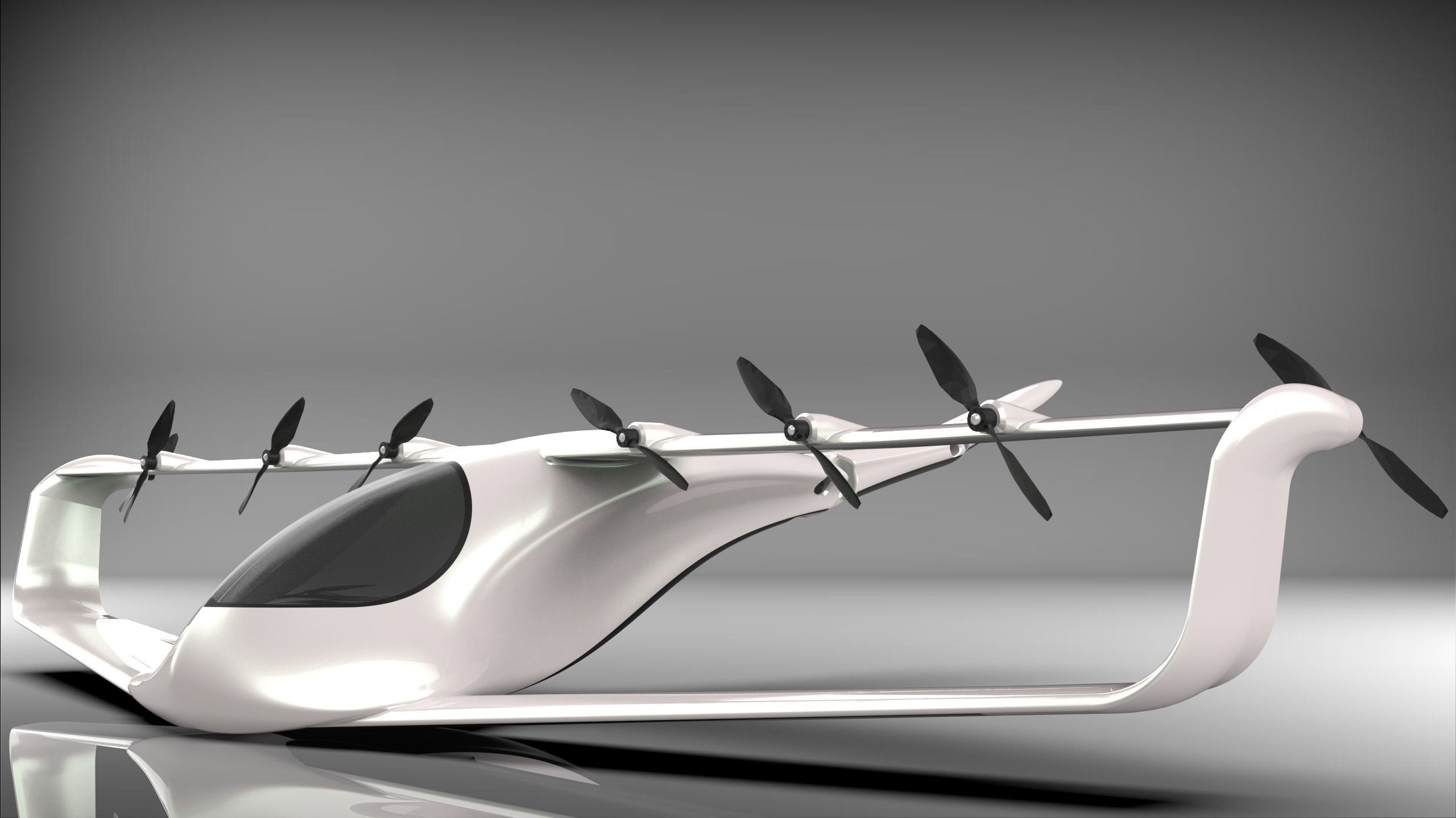 Electric Airplane DesignConcept 7 3D model 3D printable CGTrader