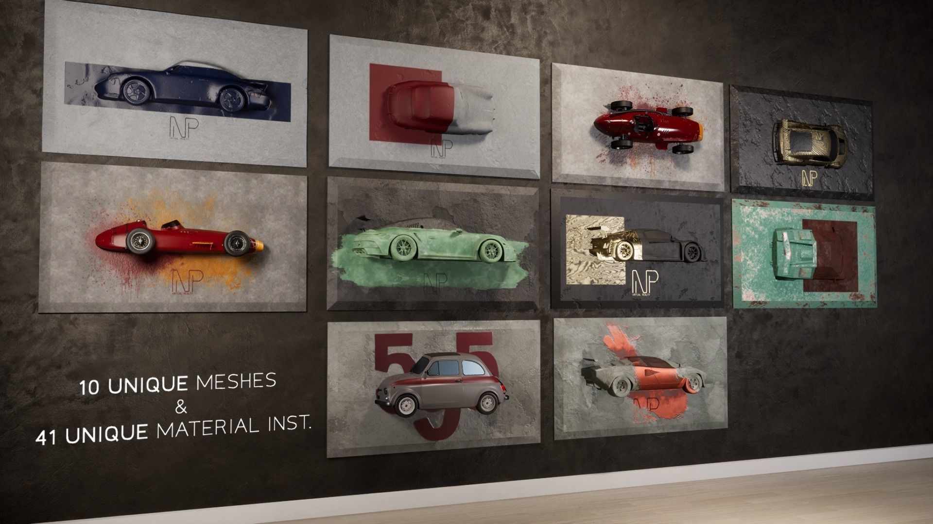 3D model UE5 Modern Minimal Canvas Automotive subjects VR / AR / low