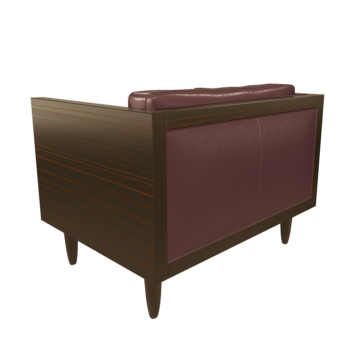 Leather Exposed Wood Frame Sofa Collection 3D model CGTrader