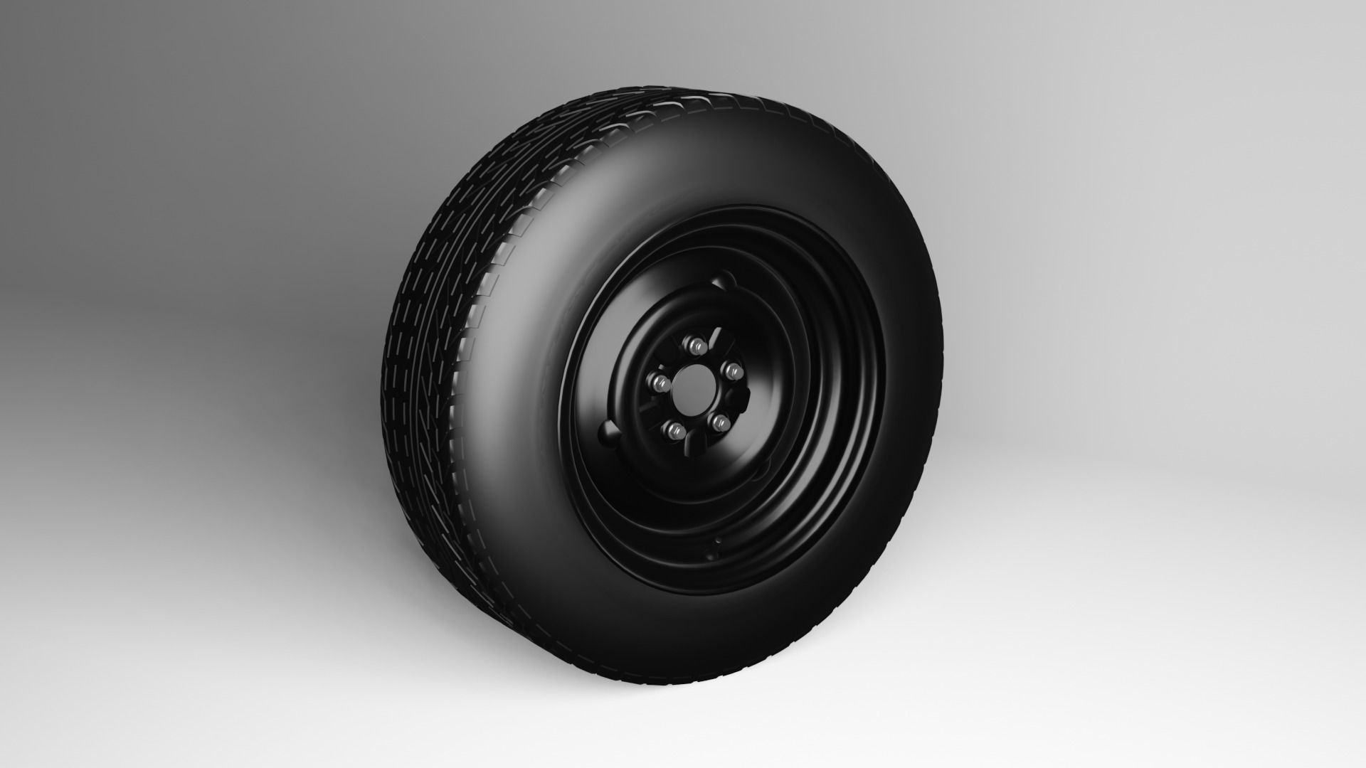 VW Beetle Wheel Without Hubcaps 3D model CGTrader