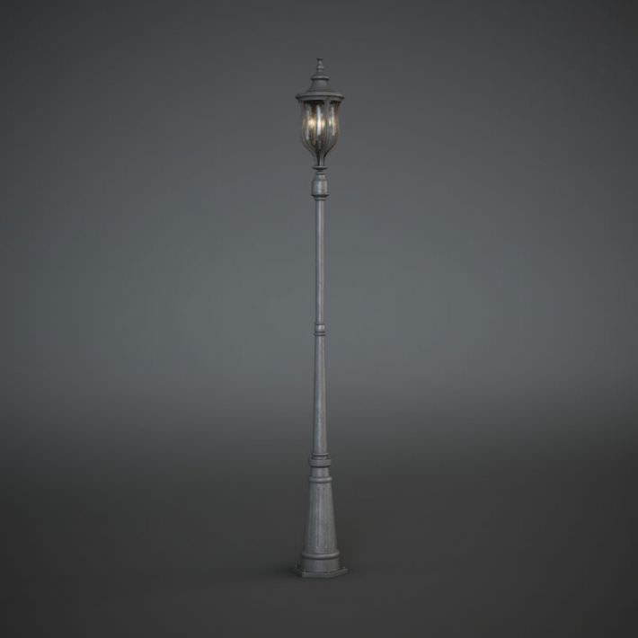 3d Antique Street Lamp Post Cgtrader Antique Street Lamp Post 3d Model Obj 1