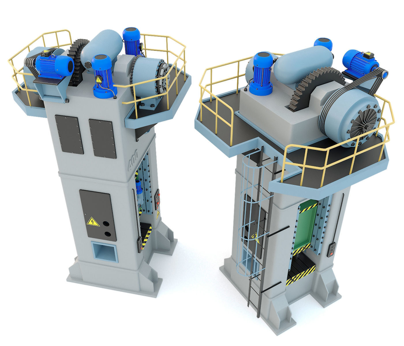 Industrial mechanical pressstamping machine tool KB9536 3D model