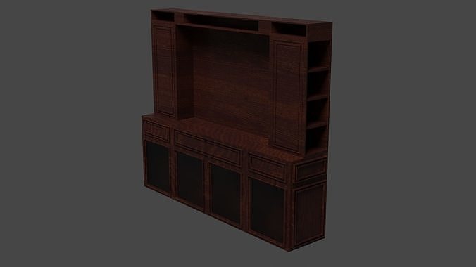 Wooden Credenza 3D model