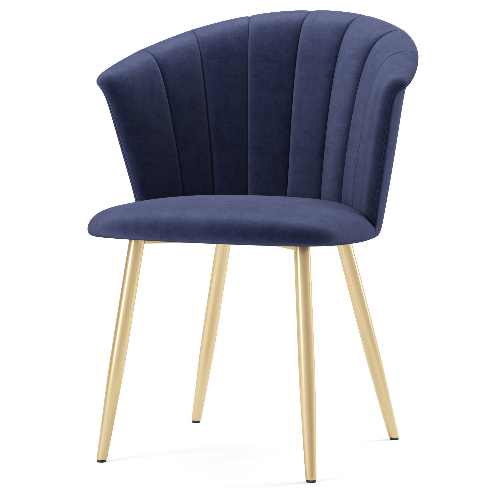 Kendall Velvet Dining Chair 3D model CGTrader