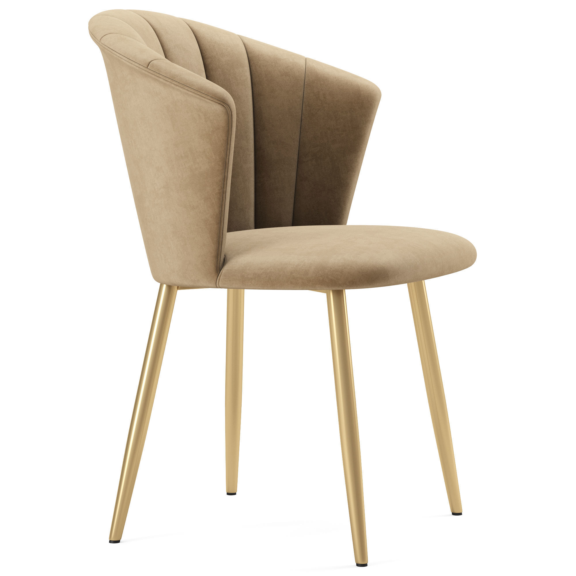 Kendall Velvet Dining Chair 3D model CGTrader