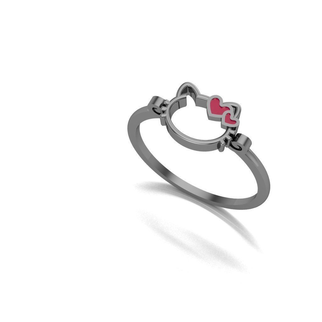 Hello Kitty Ring 3D model 3D printable | CGTrader