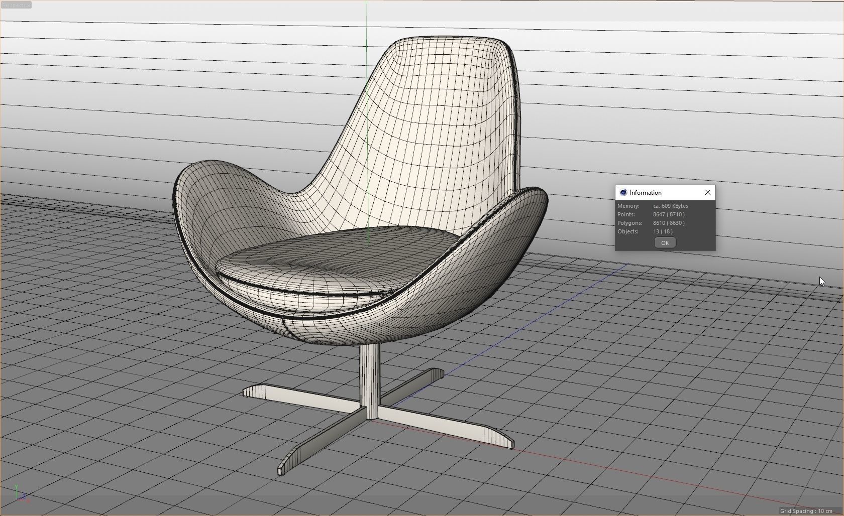 3D model Electa chair Calligaris VR / AR / lowpoly CGTrader
