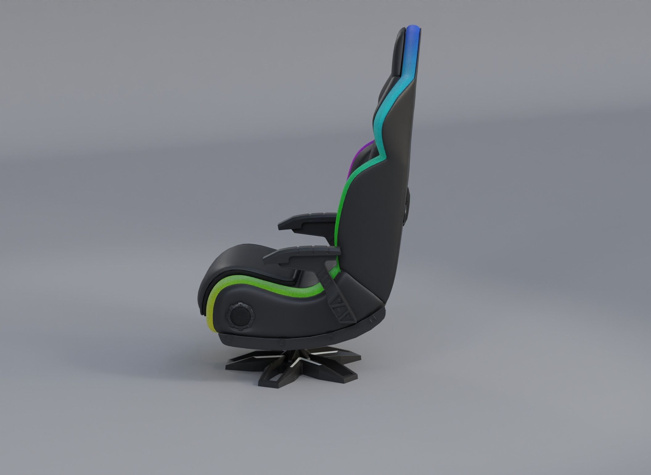 3D model X-Rocker Evo Elite RGB Gaming Chair with Neo Motion LED Lights VR / AR / low-poly 