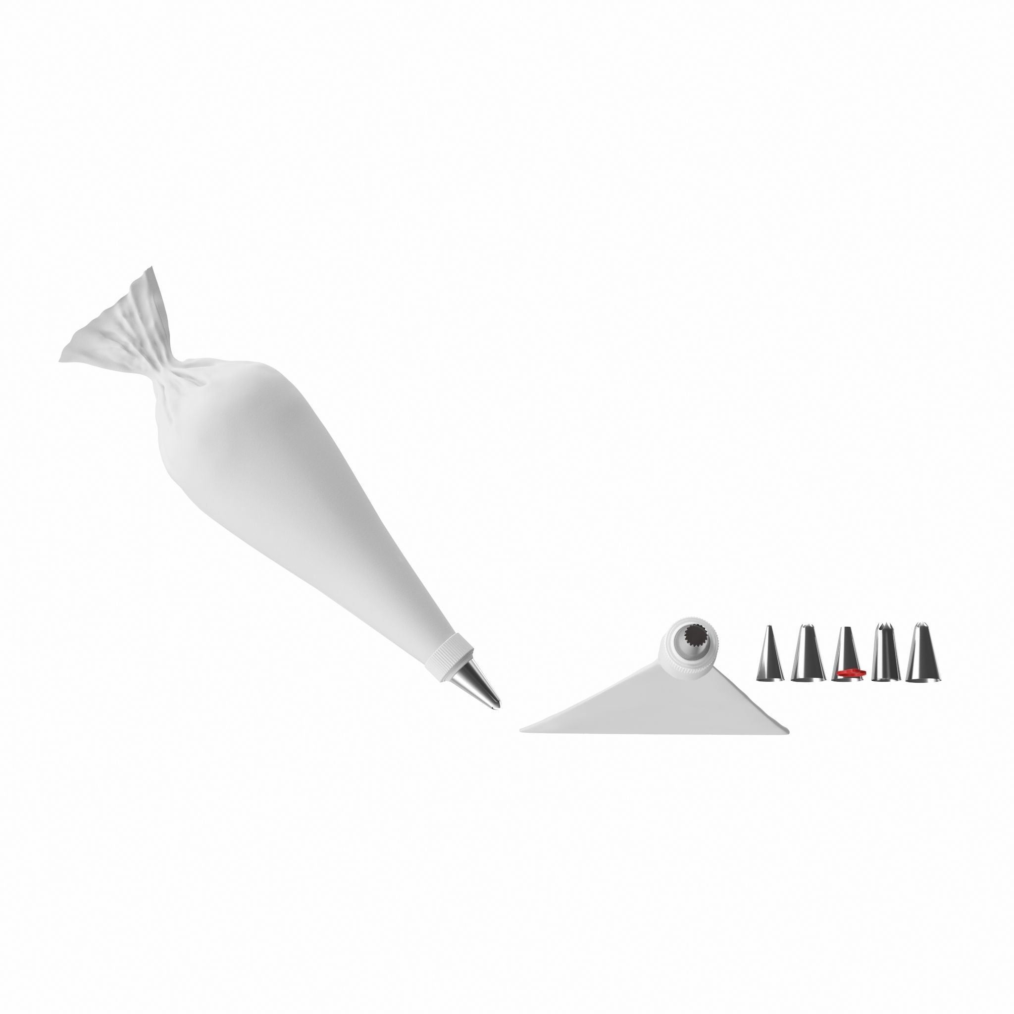Piping bag kit 3D model CGTrader