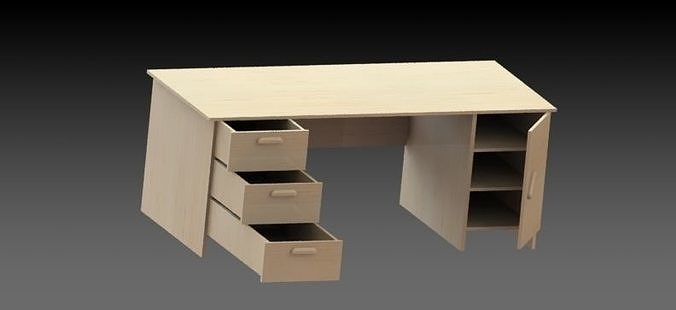 office desk 3D model | CGTrader