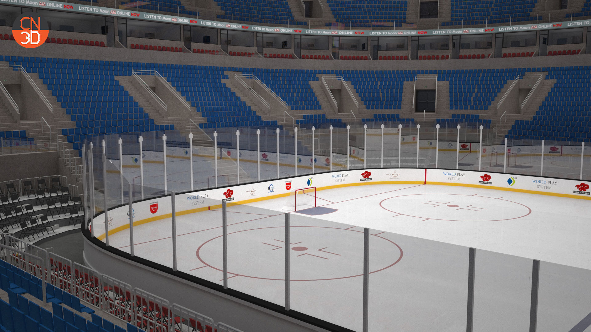 3D model NHL and IIHF Ice Hockey Arena interior low poly VR / AR / lowpoly CGTrader