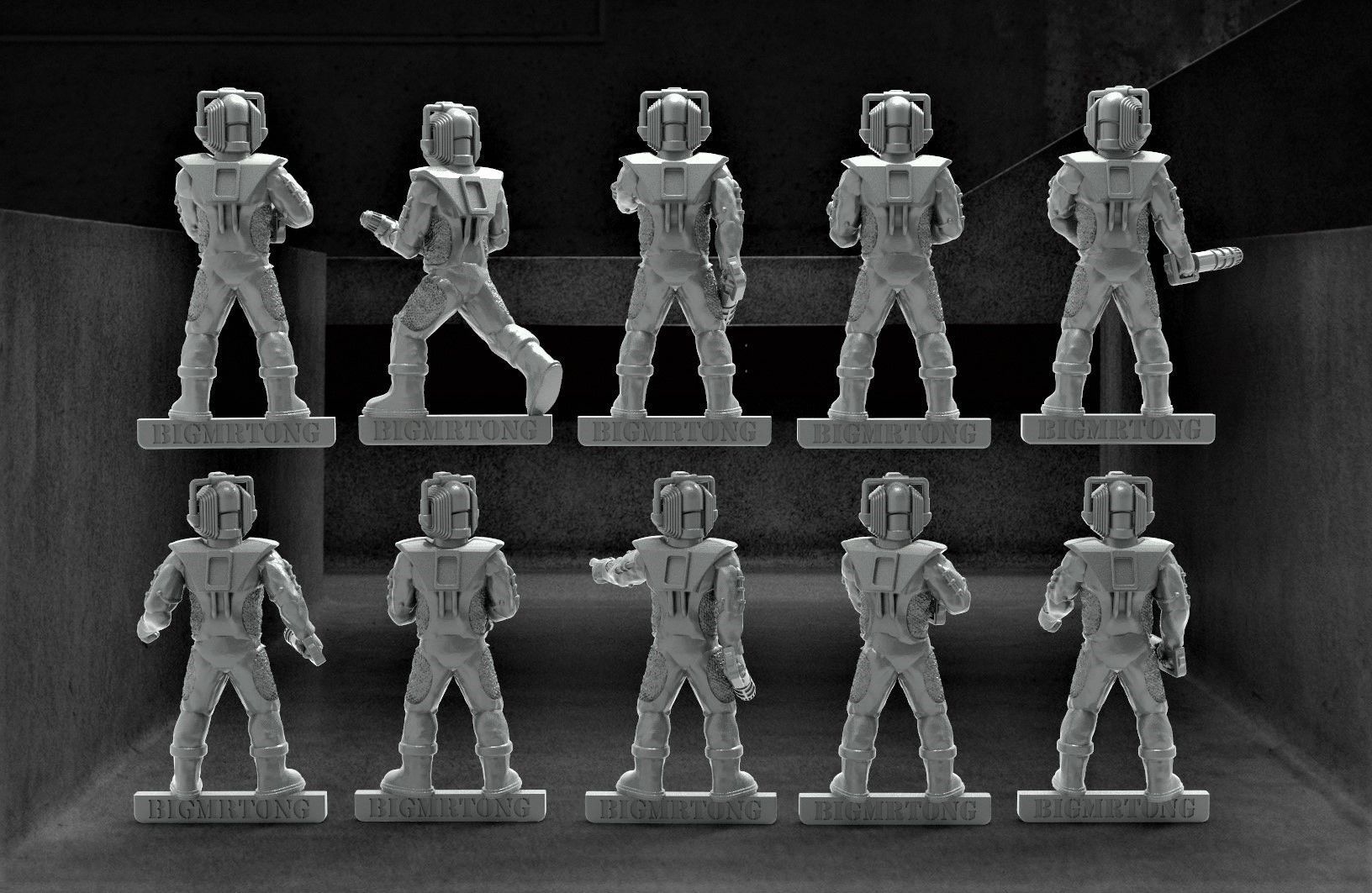 Dr Who 28mm Cyber Men Miniatures 3D Printable 3D model 3D printable ...