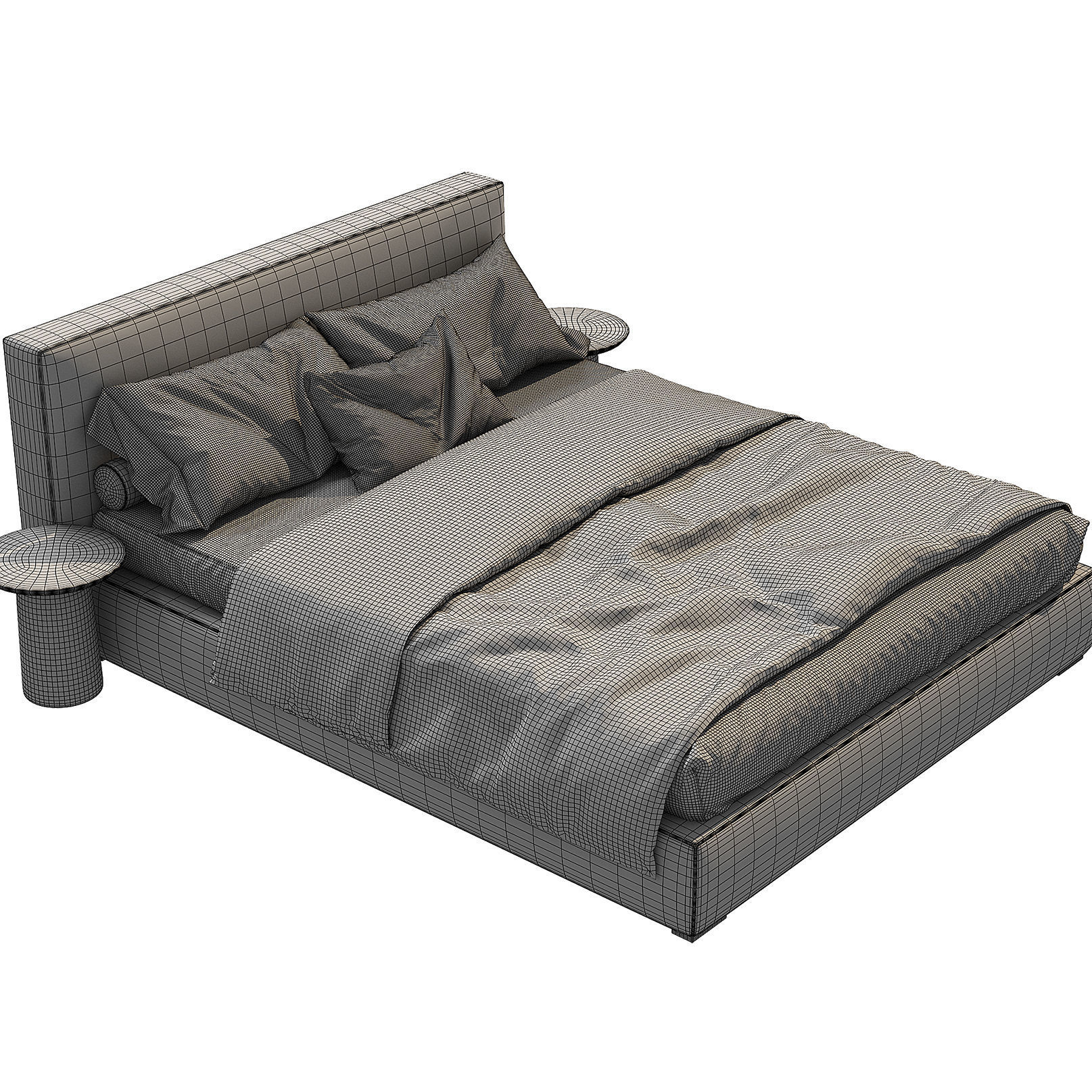 RH Cloud Platform Bed 3D model CGTrader