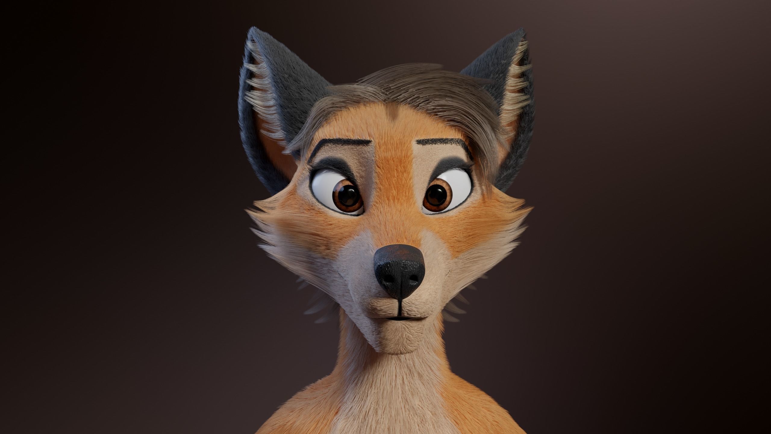 Dakota Anthro Fox 3D model rigged | CGTrader