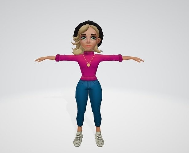 Female character free 3D model | CGTrader
