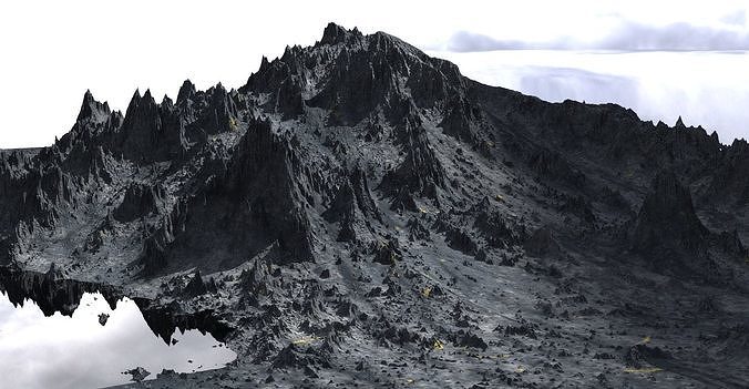 Mordor Rocks Mordor Mountain rock terrain 1 3D model | CGTrader