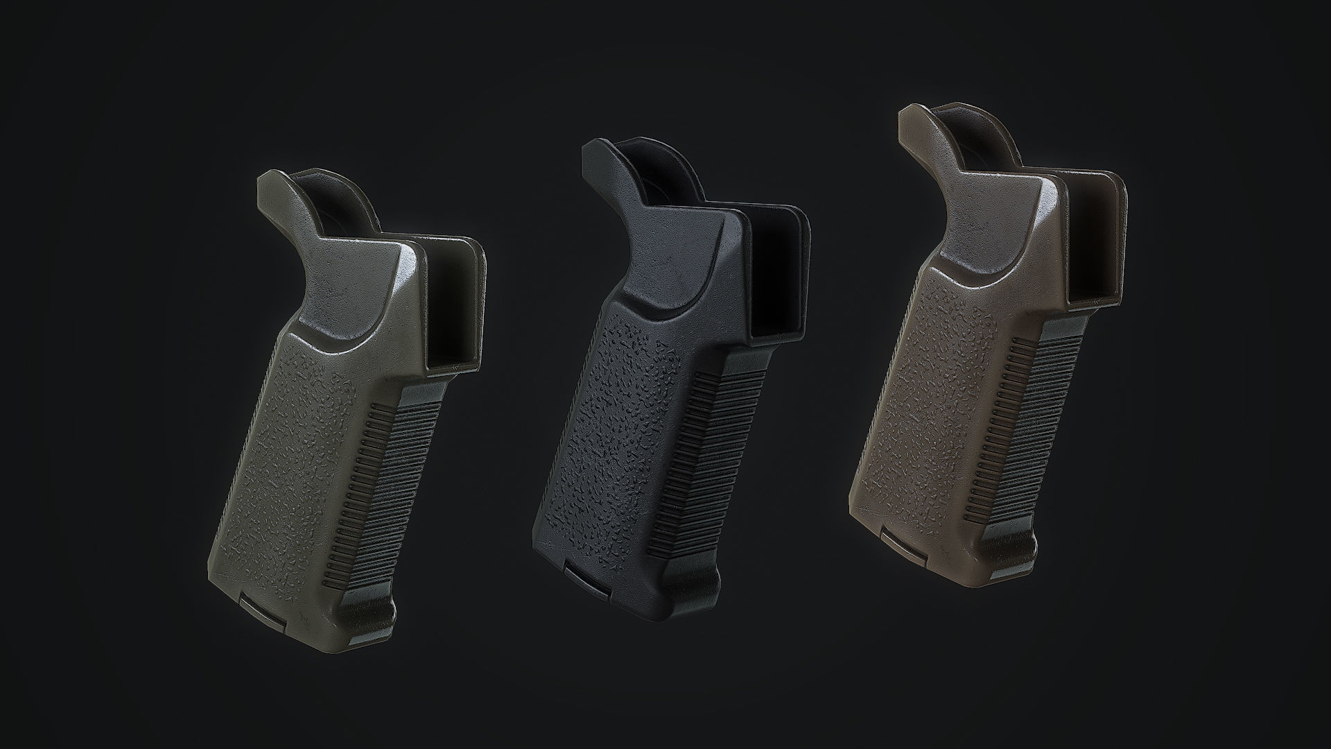 3D model AR15M4 PDW PISTOL GRIP VR / AR / lowpoly CGTrader